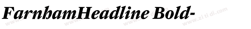 FarnhamHeadline Bold字体转换